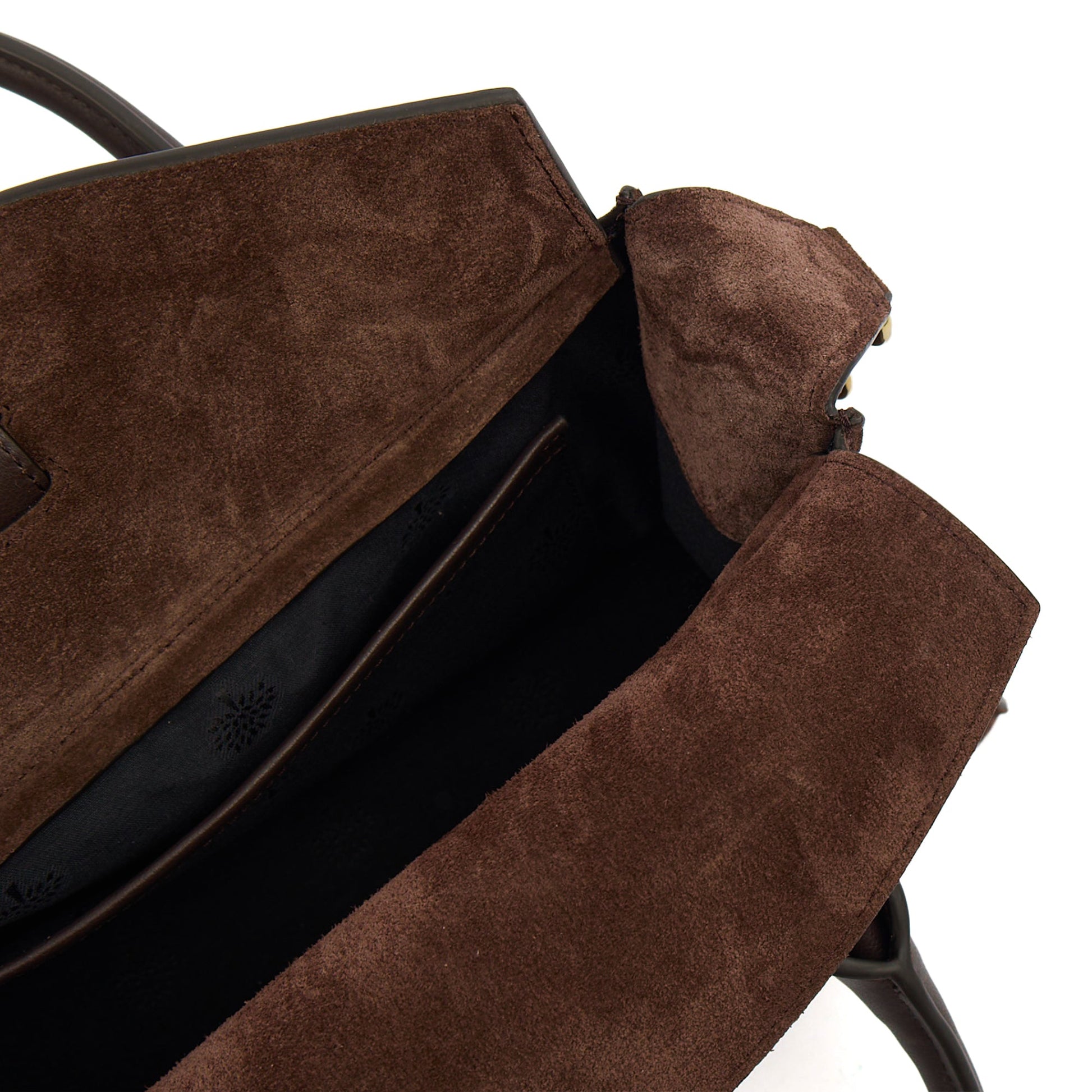 Mulberry Top Handle Roxanne in Brown, Suede — Lifestyle View