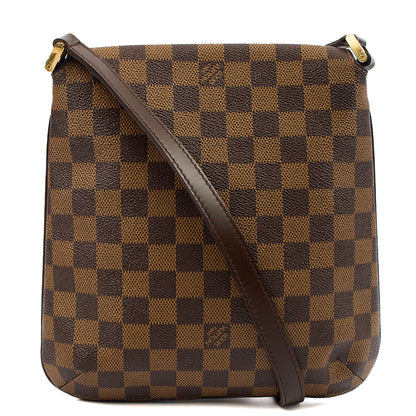 Louis Vuitton Cross Body Musette Salsa PM in Damier Ebene, Canvas — Top View