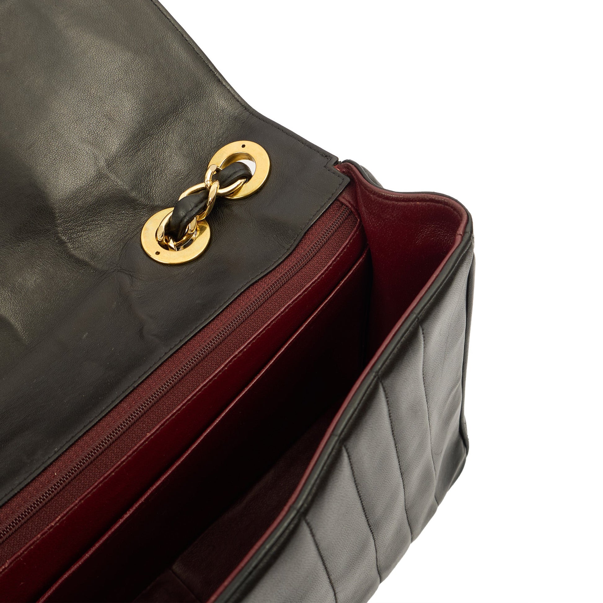 Chanel Shoulder Bag Maxi Jumbo XL in Black, Leather — Alternate View 16