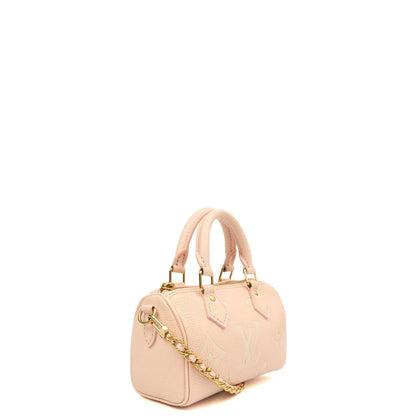 Louis Vuitton Cross Body Speedy - Nano in Pink, Empreinte Leather — Side View