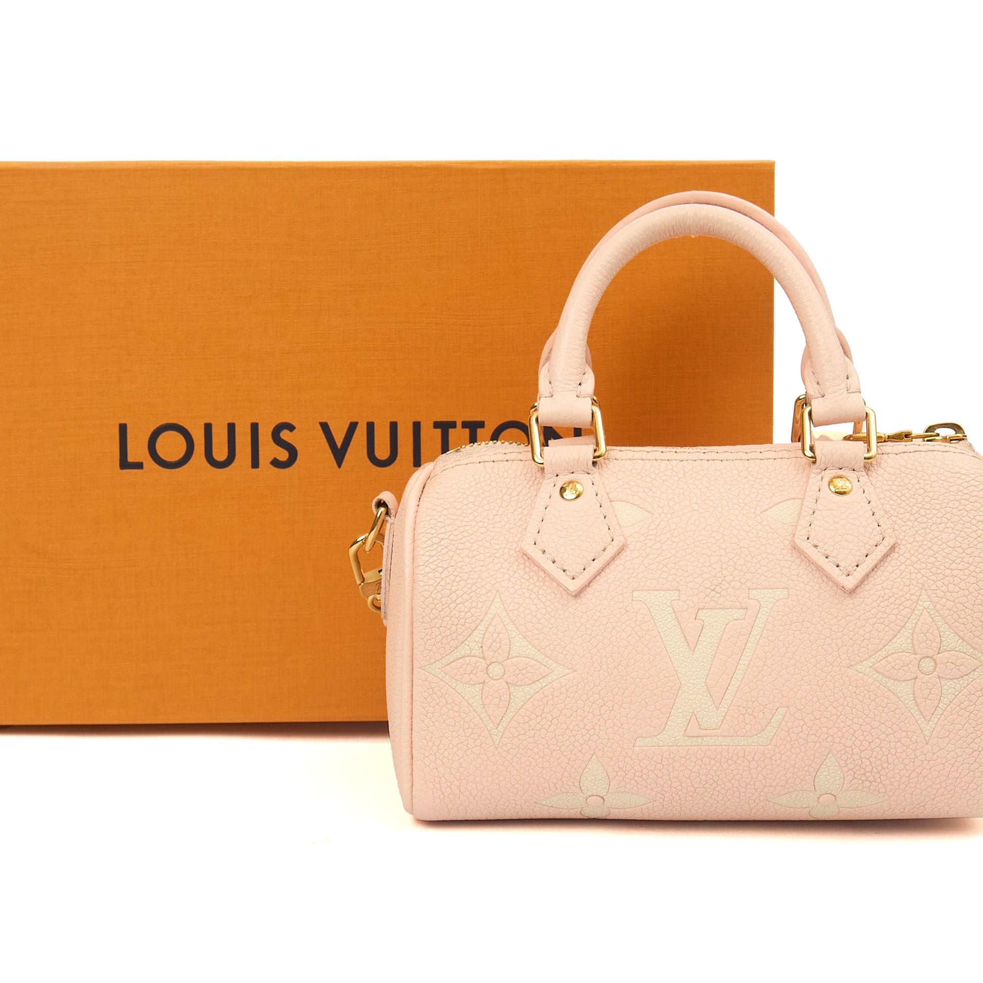Louis Vuitton Cross Body Speedy - Nano in Pink, Empreinte Leather — Alternate View 11