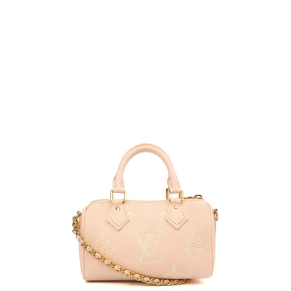Louis Vuitton Cross Body Speedy - Nano in Pink, Empreinte Leather — Alternate View 7