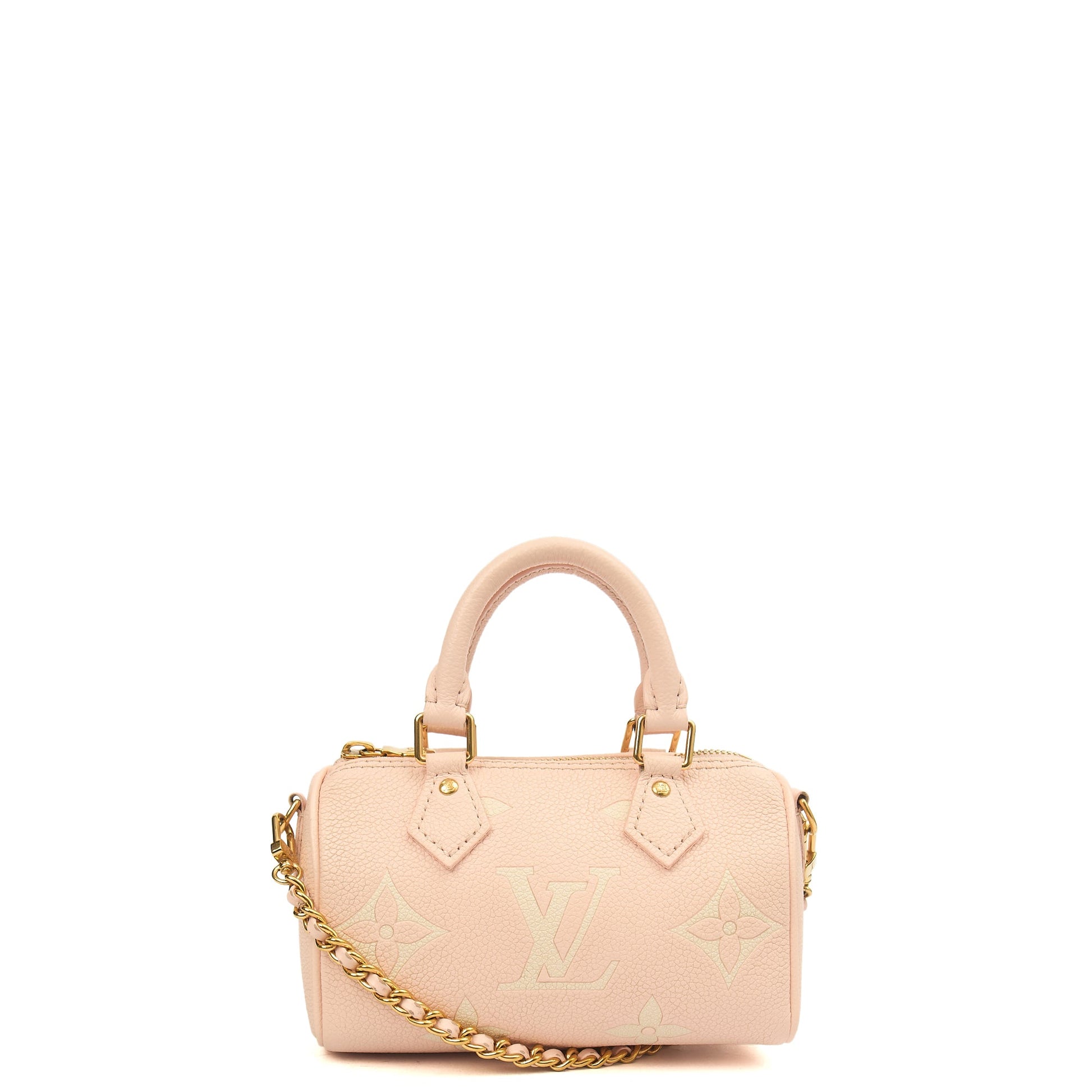 Louis Vuitton Cross Body Speedy - Nano in Pink, Empreinte Leather — Back View