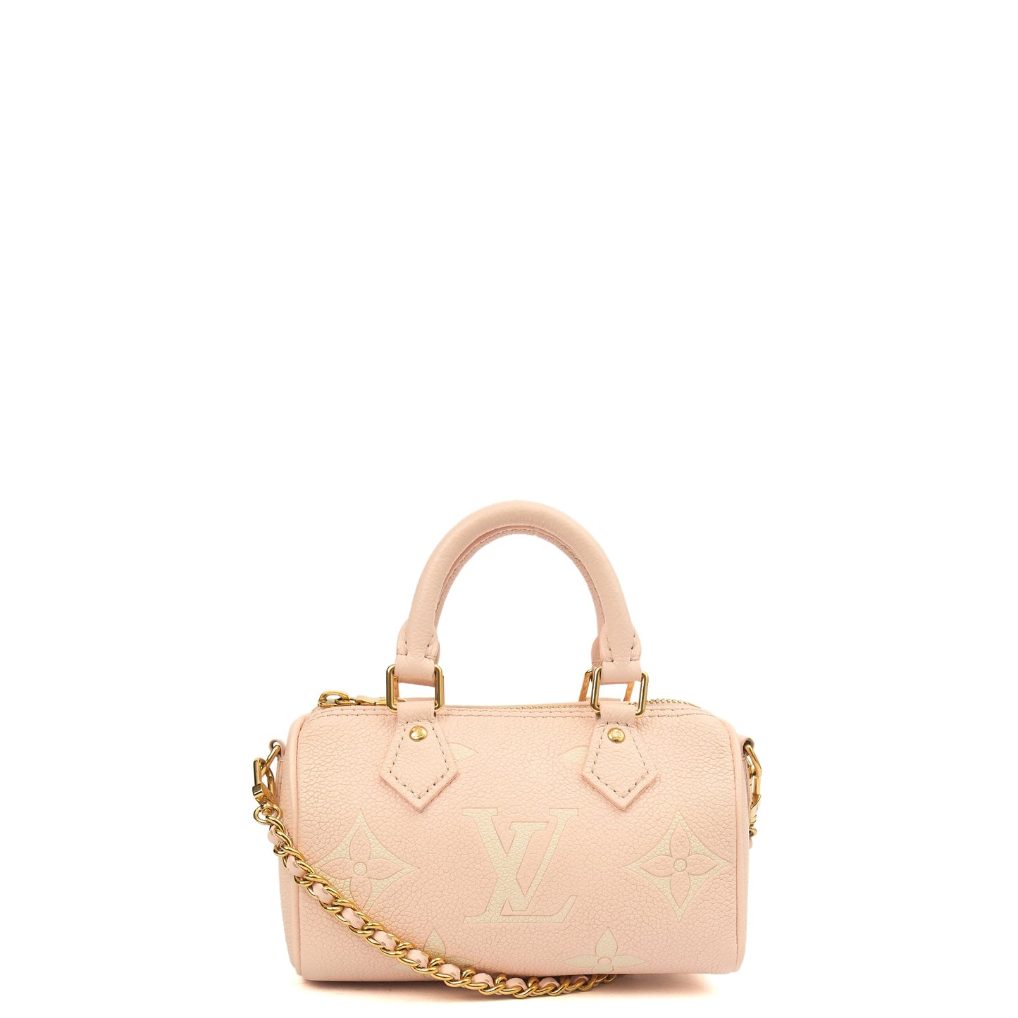 Louis Vuitton Cross Body Speedy - Nano in Pink, Empreinte Leather — Alternate View 9