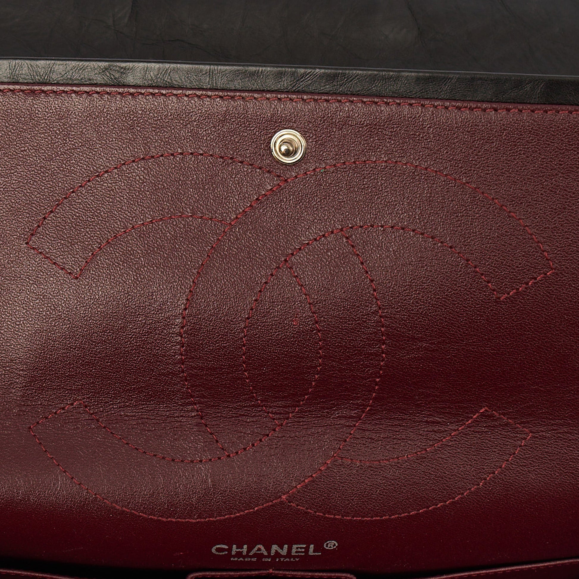 Chanel Shoulder Bag 2.55 Reissue - Medium in Black, Crinkled Calfskin Leather — Alternate View 10