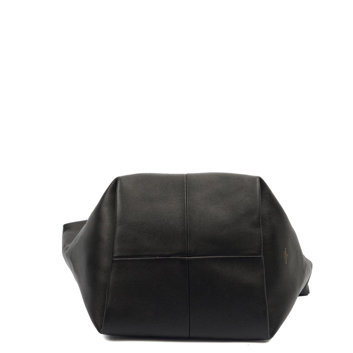 Valentino Tote Rockstud Hobo in Black, Calfskin — Top View