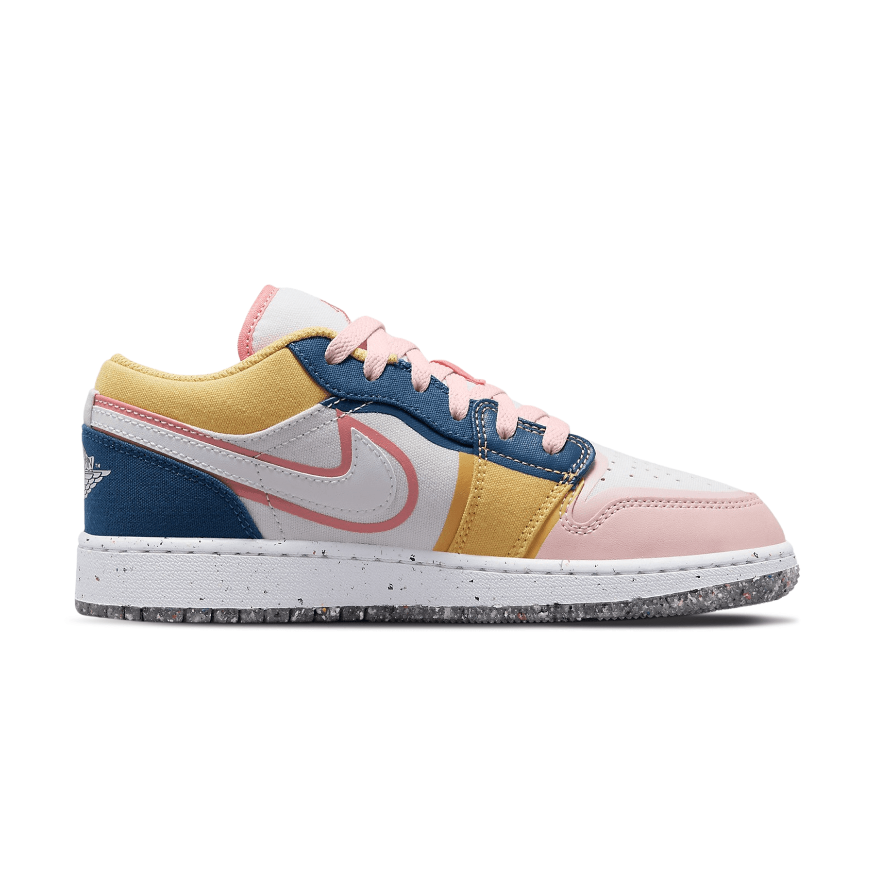 Air Jordan 1 Low SE GS 'Multi-Colour Canvas' — UK 13.5 | EU 32 | US 1Y — Side View