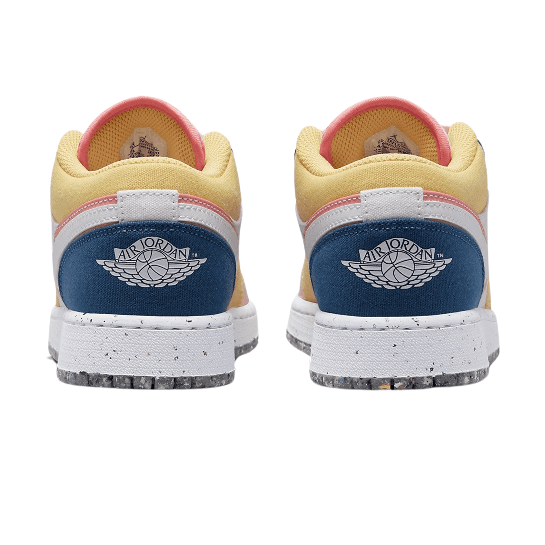 Air Jordan 1 Low SE GS 'Multi-Colour Canvas' — UK 13.5 | EU 32 | US 1Y — Top View