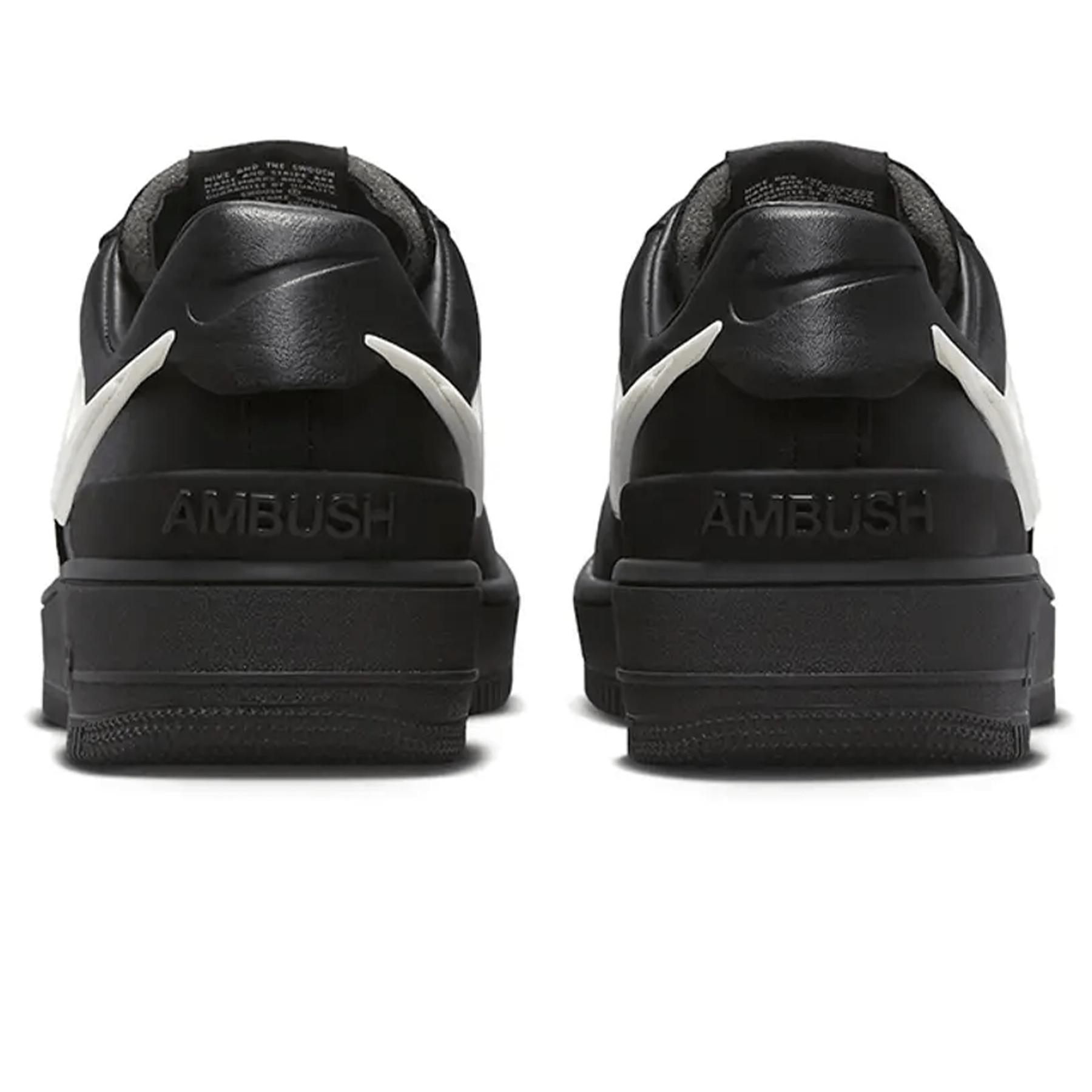 AMBUSH x Nike Air Force 1 Low 'Black' — UK 3 | EU 35.5 | US 3.5 — Back View