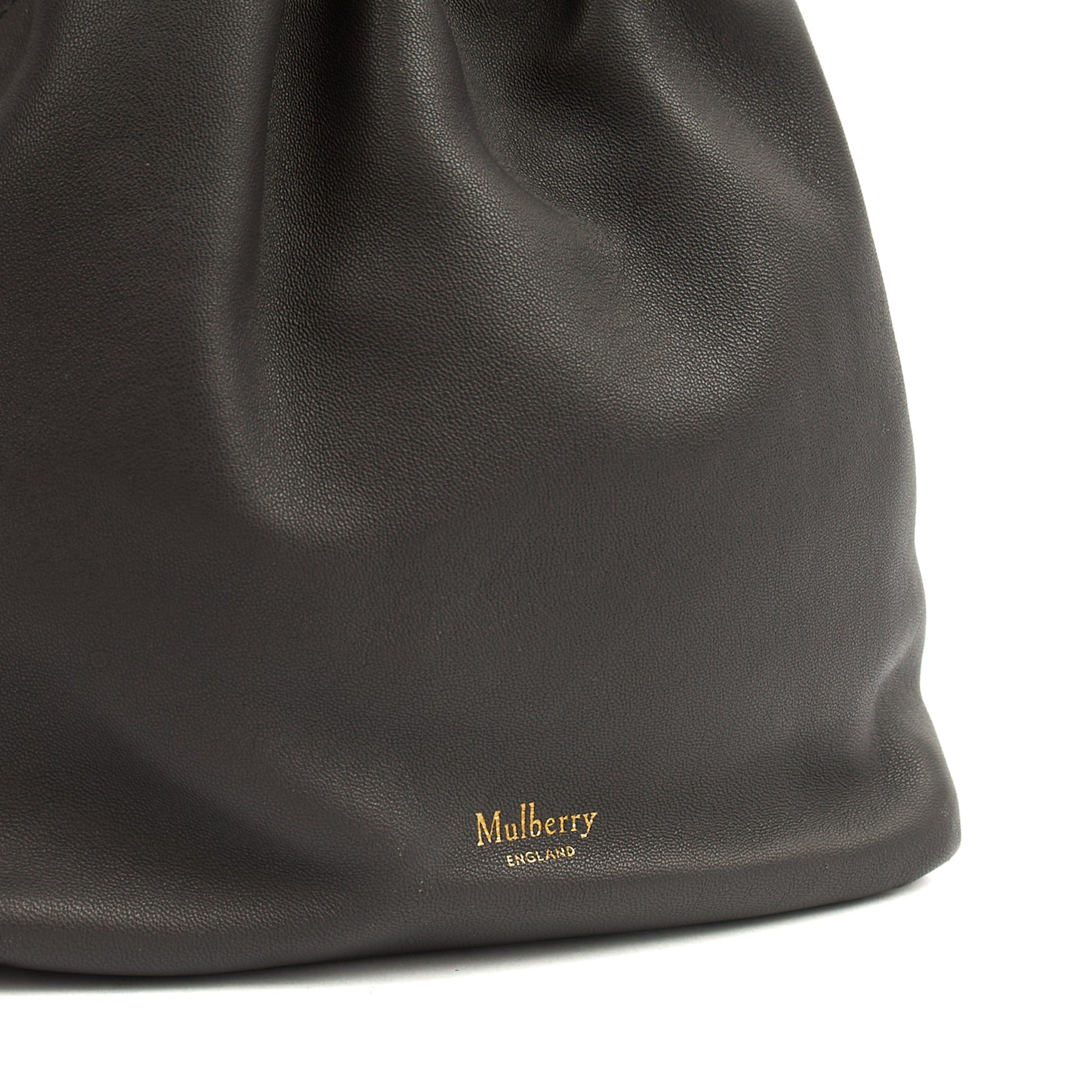Mulberry Cross Body Lynton Mini Bucket in Blue, Calfskin Leather — Side View