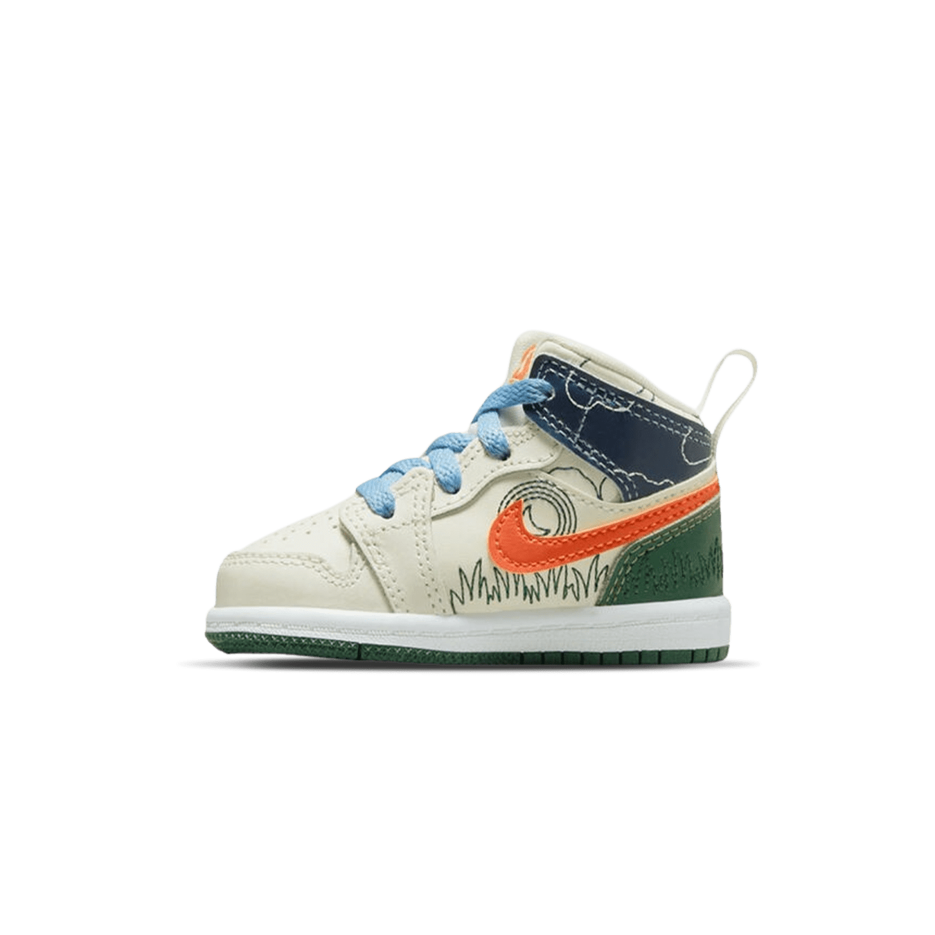 Air Jordan 1 Mid SE TD 'Stitch' — UK 0C | EU 15 | US 0C — Front View