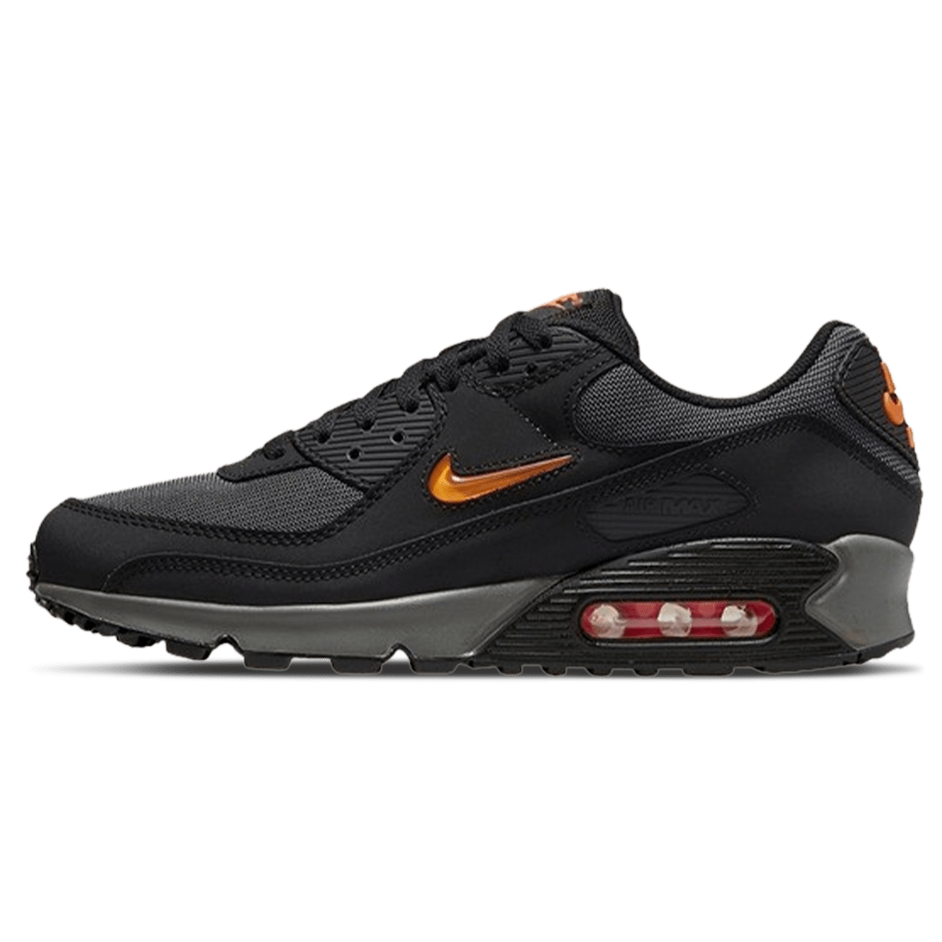 Nike Air Max 90 'Jewel - Black Safety Orange' — UK 3 | EU 35.5 | US 3.5 — Front View