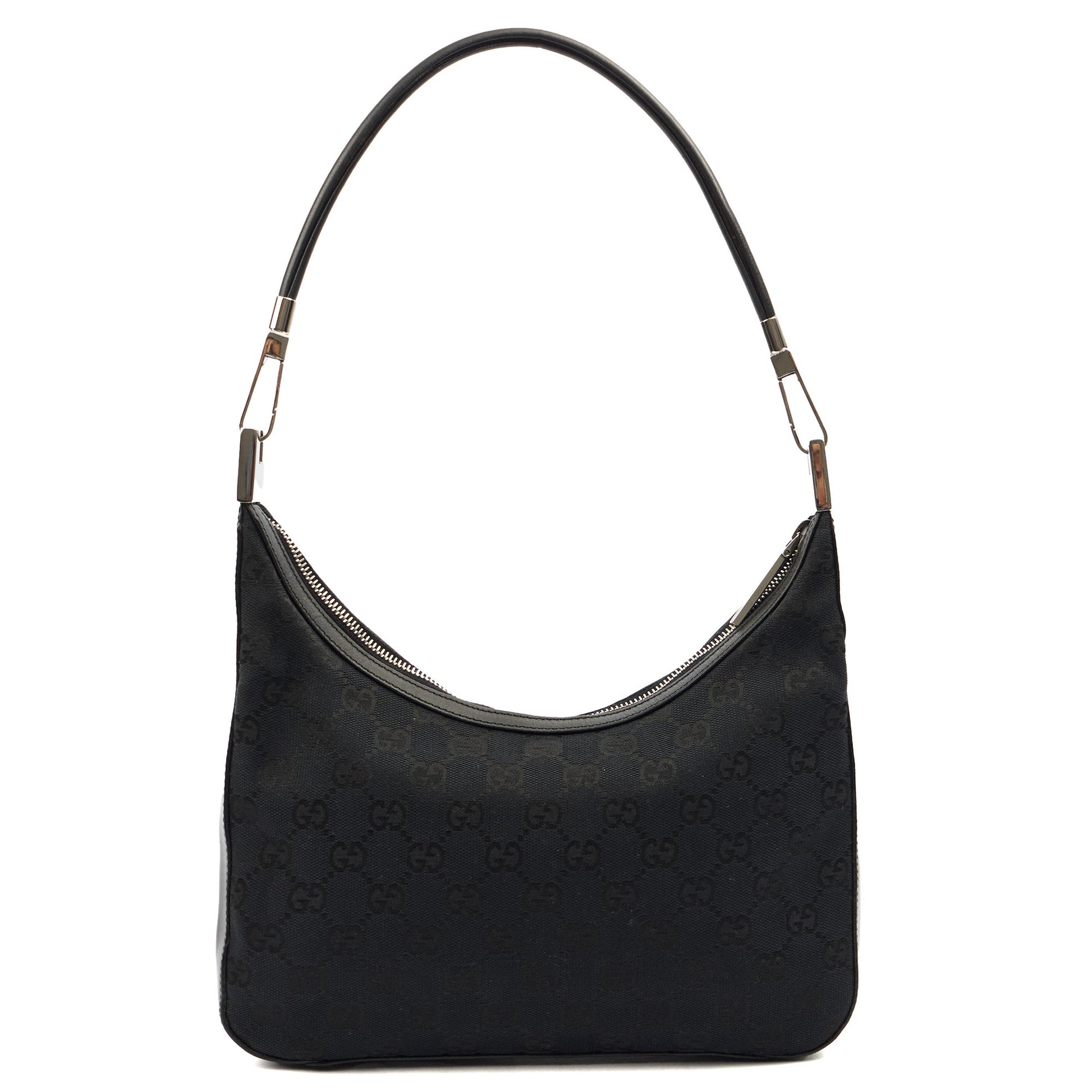 Gucci Shoulder Bag Shoulder Bag in Black, GG Canvas — Top View