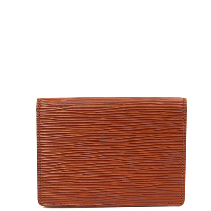 Louis Vuitton Card Holder Wallet in Brown, Epi Leather — Alternate View 9