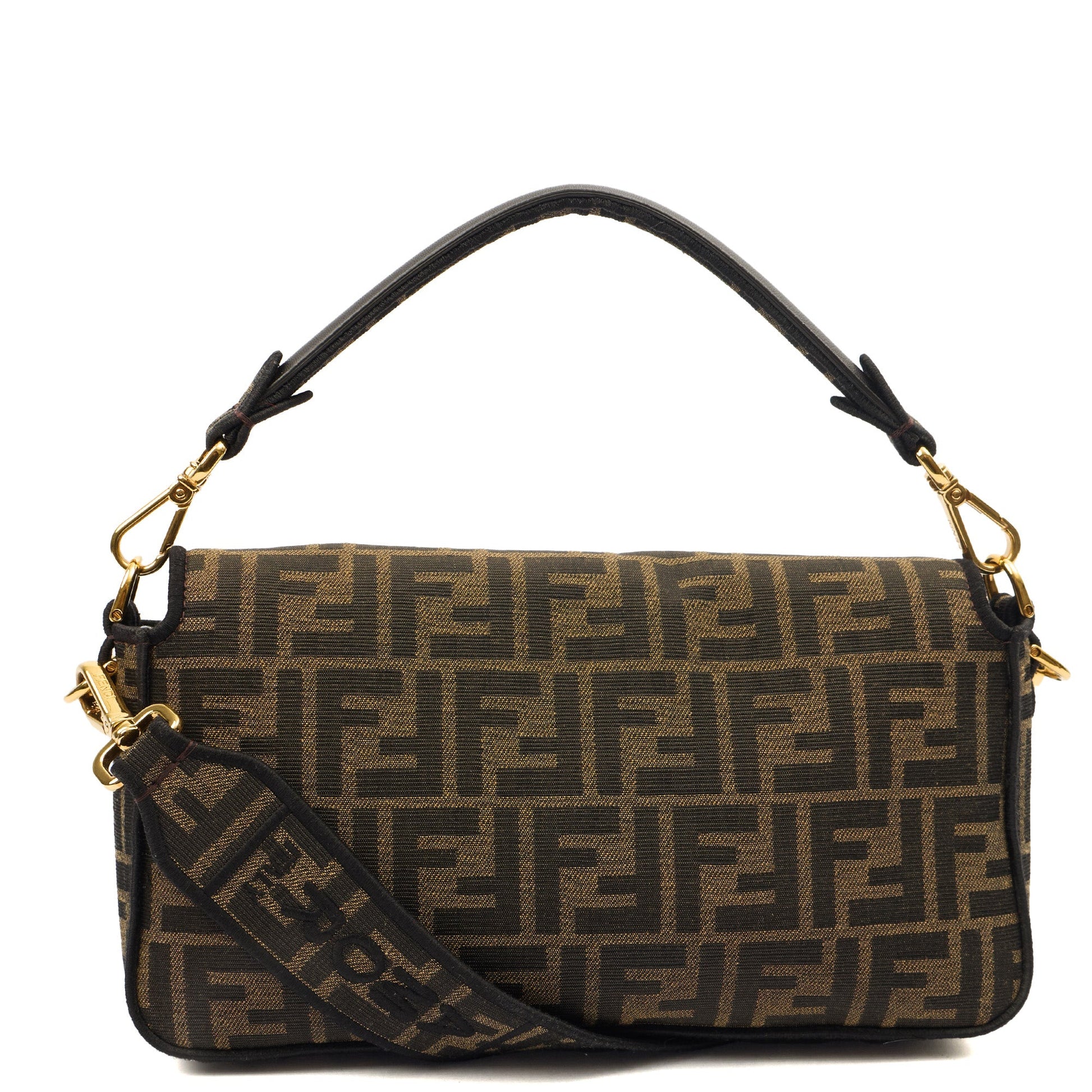 Fendi Cross Body Baguette in Zucca FF, Canvas — Top View