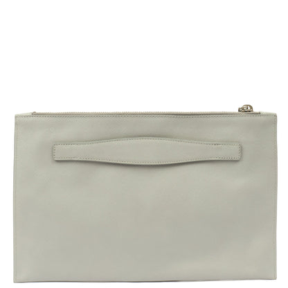 Prada Clutch Clutch in Grey, Leather — Alternate View 16