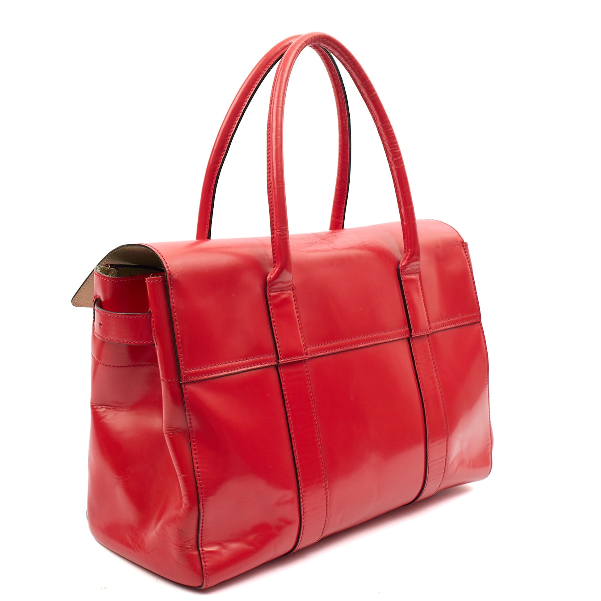 Mulberry Top Handle Bayswater Heritage in Red, Patent Leather — Alternate View 14