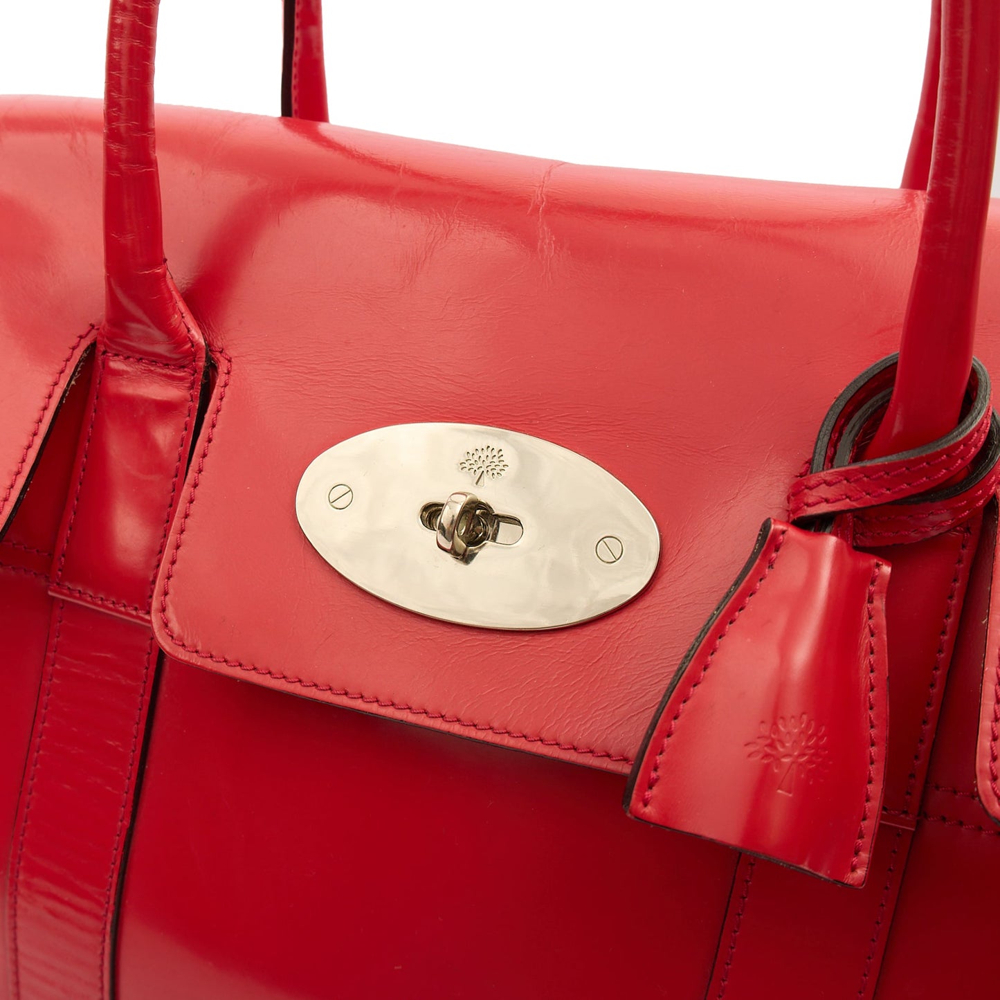 Mulberry Top Handle Bayswater Heritage in Red, Patent Leather — Alternate View 12