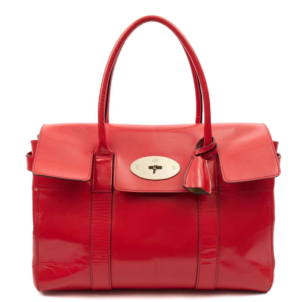 Mulberry Top Handle Bayswater Heritage in Red, Patent Leather — Alternate View 13