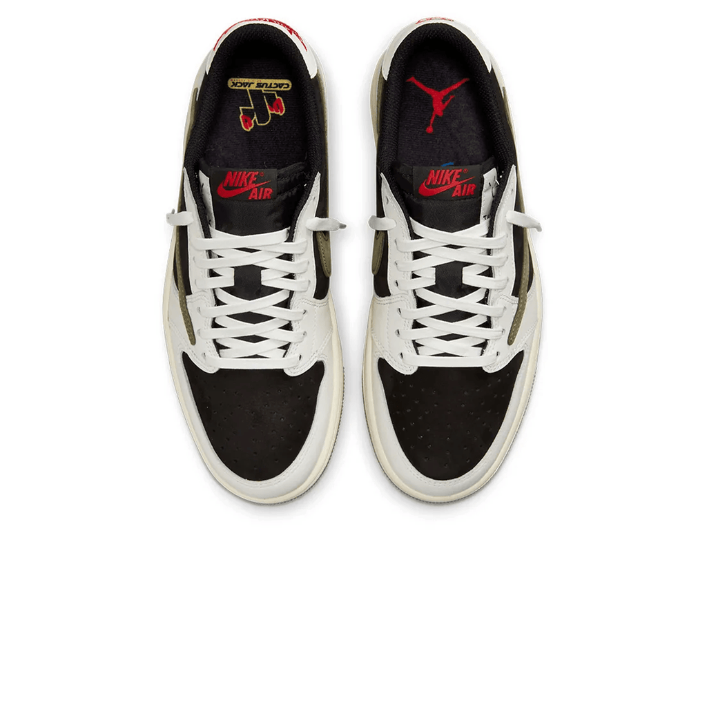 Air Jordan 1 Retro Low OG x Travis Scott Wmns 'Olive' — UK 2.5 | EU 35.5 | US 5 — Detail View