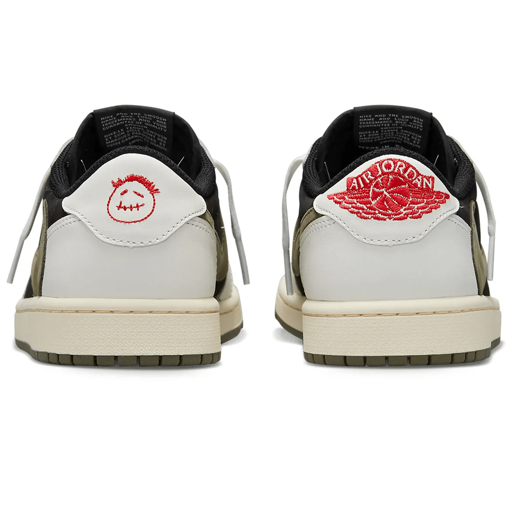 Air Jordan 1 Retro Low OG x Travis Scott Wmns 'Olive' — UK 2.5 | EU 35.5 | US 5 — Top View