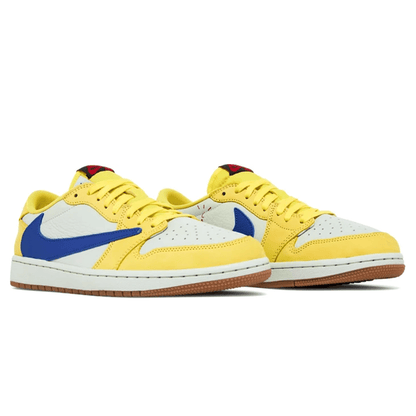 Air Jordan 1 Retro Low OG x Travis Scott Wmns 'Canary' — UK 2.5 | EU 35.5 | US 5 — Back View