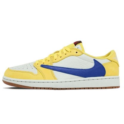 Air Jordan 1 Retro Low OG x Travis Scott Wmns 'Canary' — UK 2.5 | EU 35.5 | US 5 — Front View