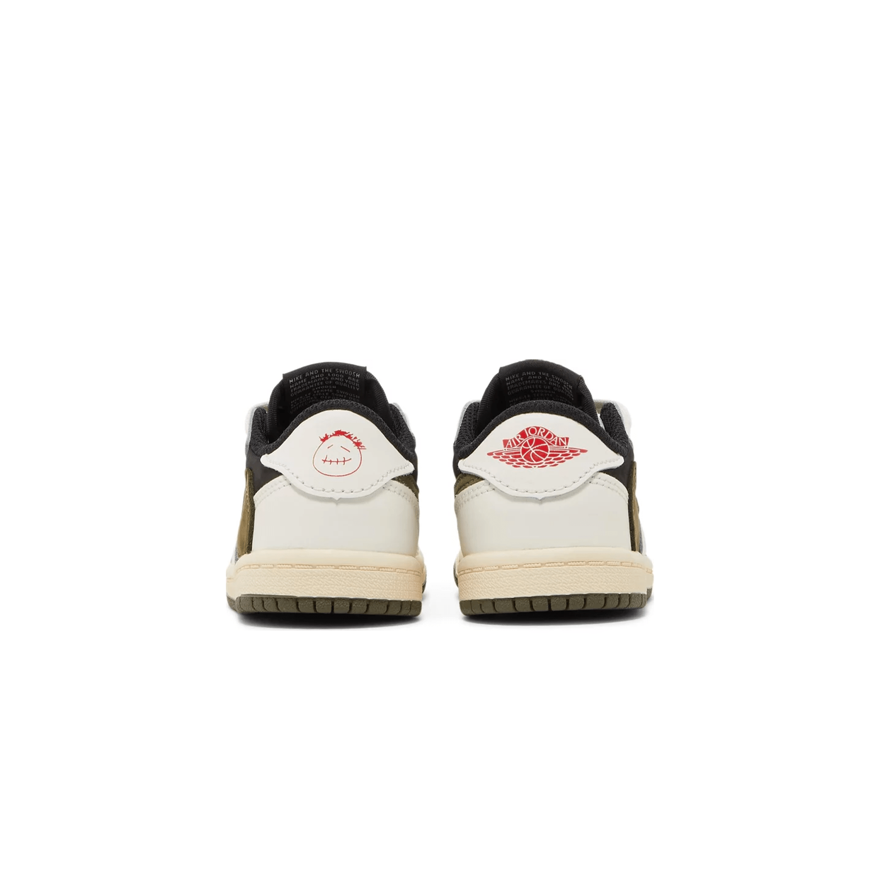 Travis Scott x Air Jordan 1 Low OG TD 'Olive' — UK 0C | EU 15 | US 0C — Top View