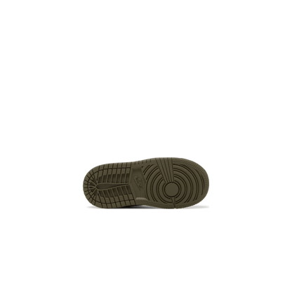 Travis Scott x Air Jordan 1 Low OG TD 'Olive' — UK 0C | EU 15 | US 0C — Detail View