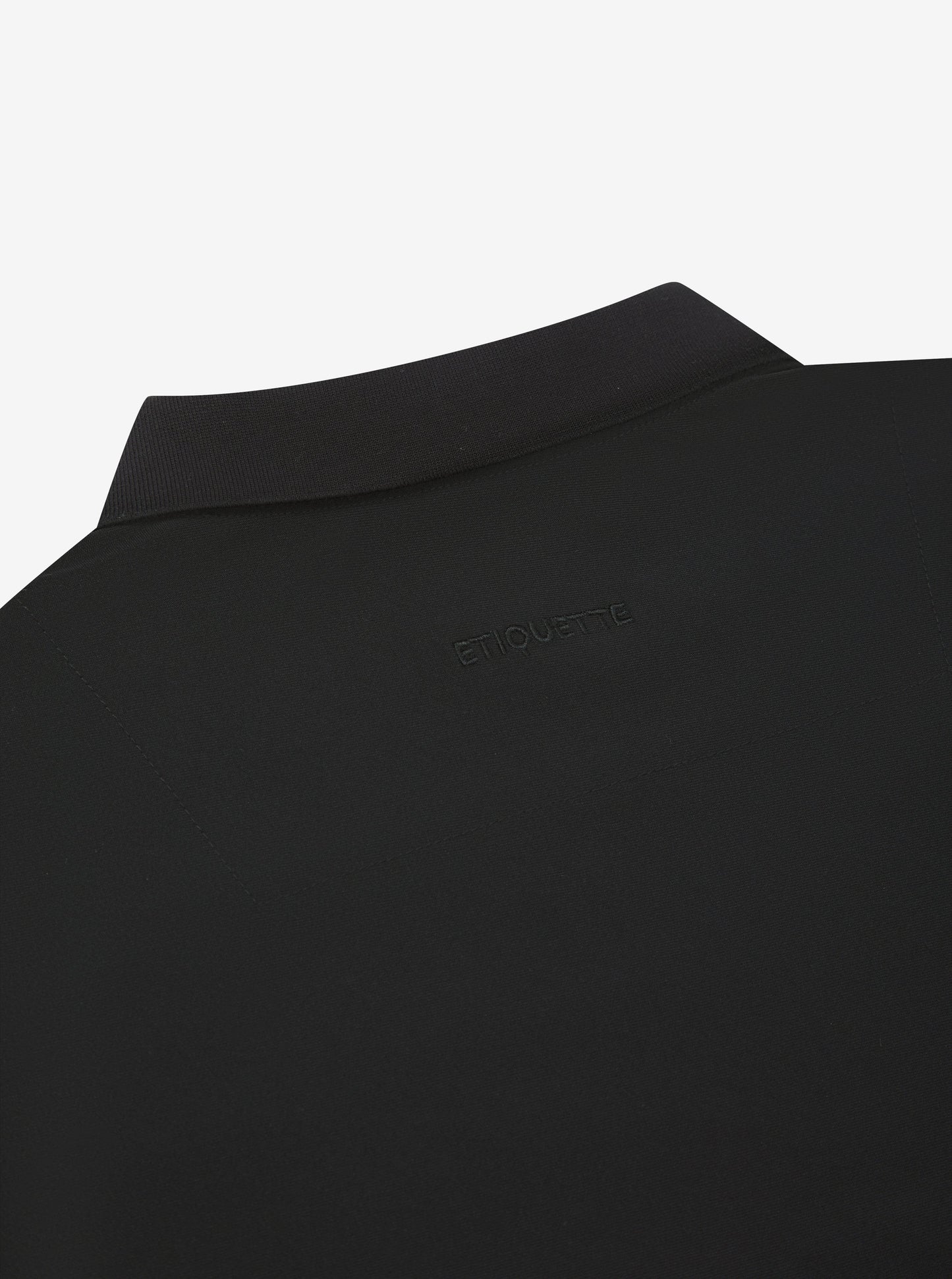 Etiquette Double Zip Overshirt 'Black' — Black — Size S — Top View