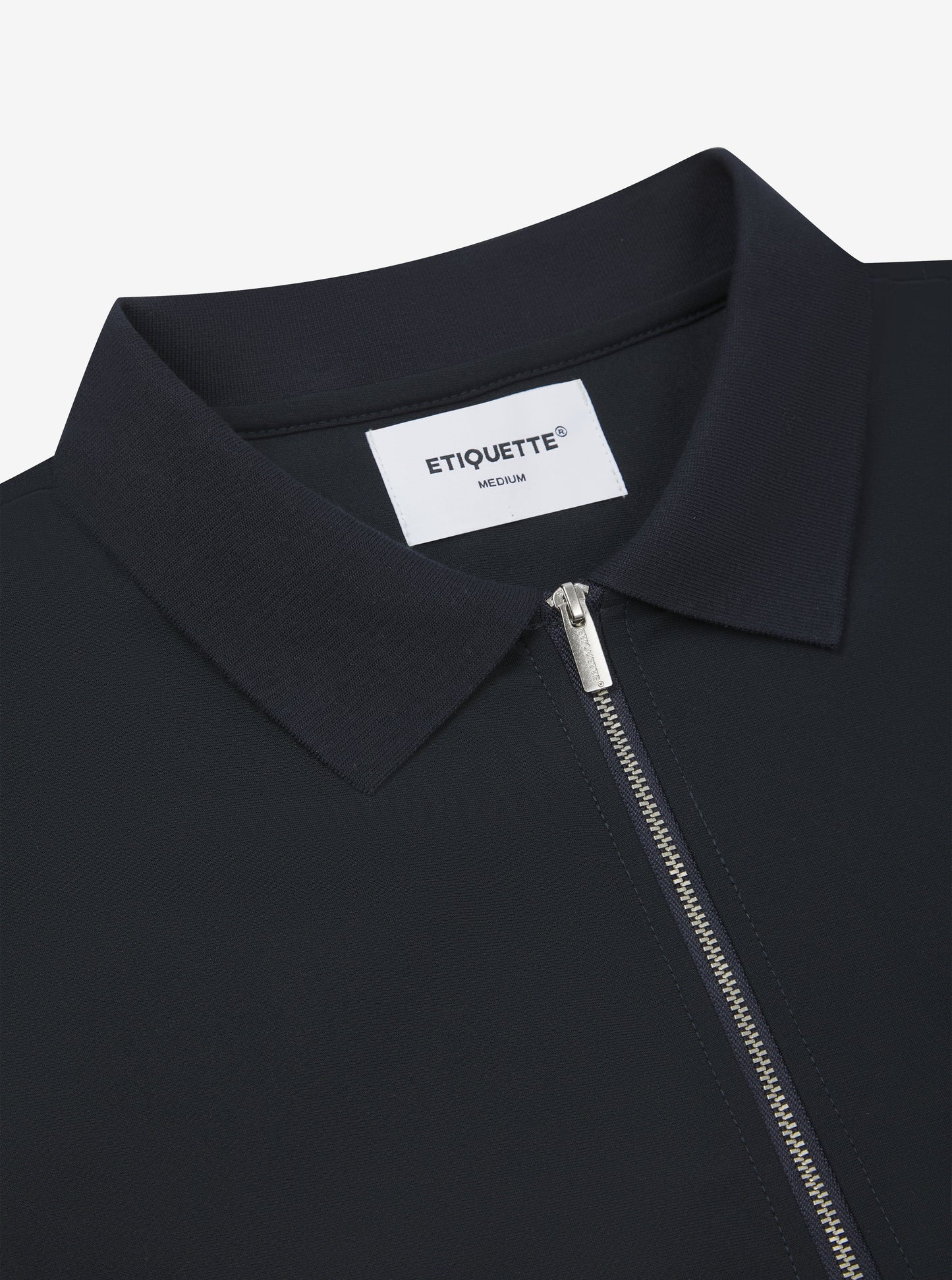 Etiquette Double Zip Overshirt 'Navy' — Dark Navy — Size S — Back View