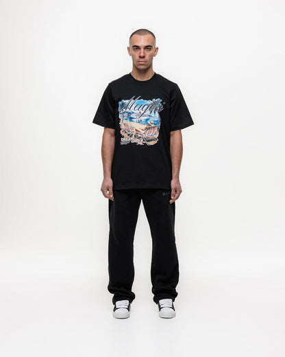 Magiri Dream Beach Printed T-Shirt 'Black' — Black — Size S — Back View