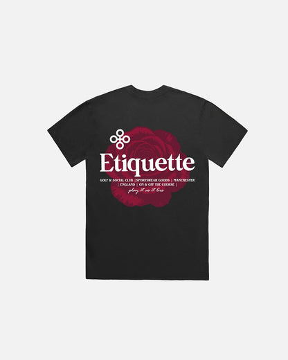 Etiquette Justin Tee 'Black' — Faded Black — Size S — Side View