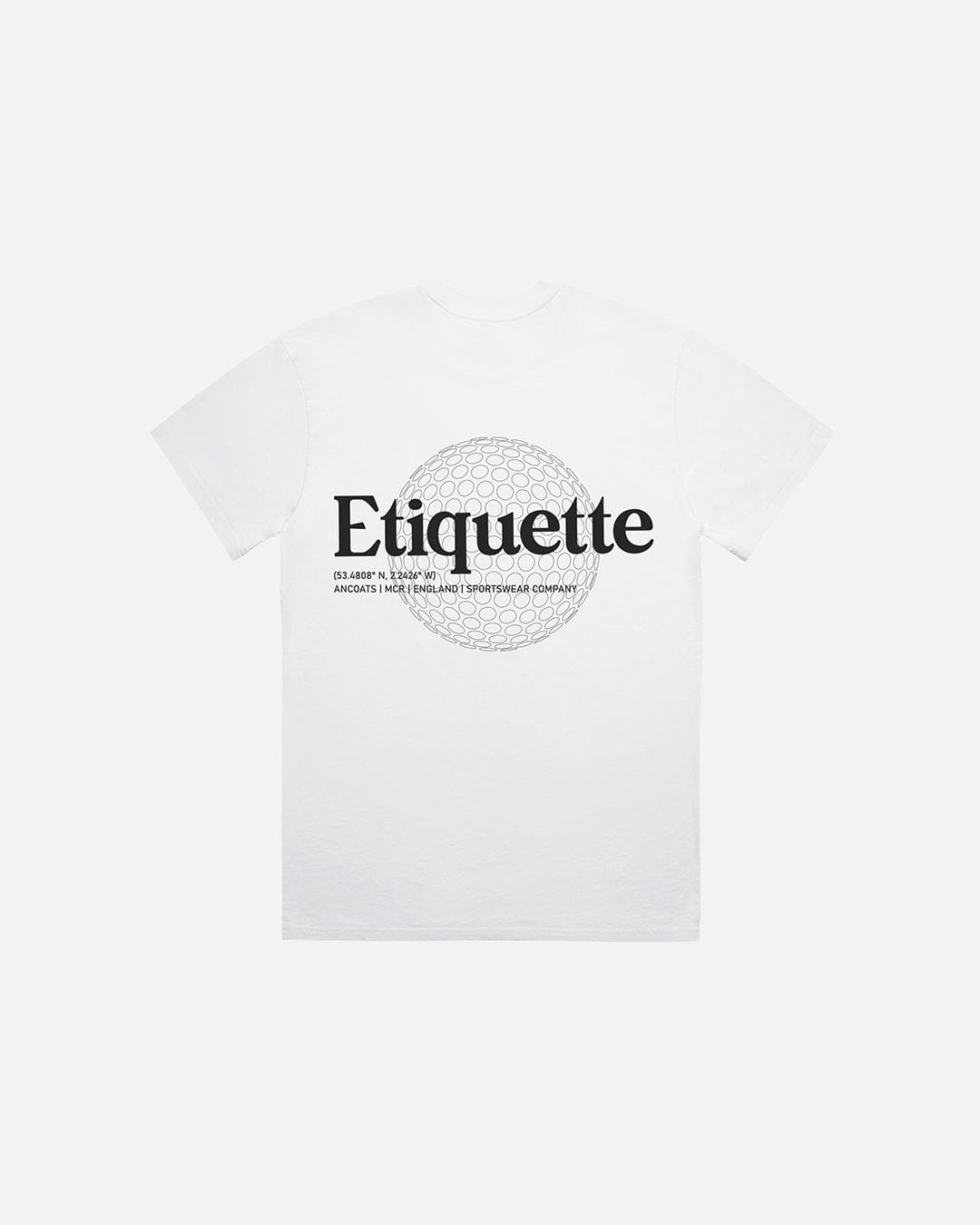 Etiquette Sphere Tee 'White' — White — Size S — Front View
