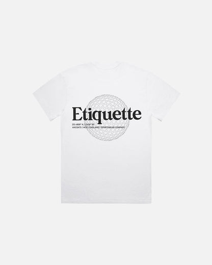 Etiquette Sphere Tee 'White' — White — Size S — Front View