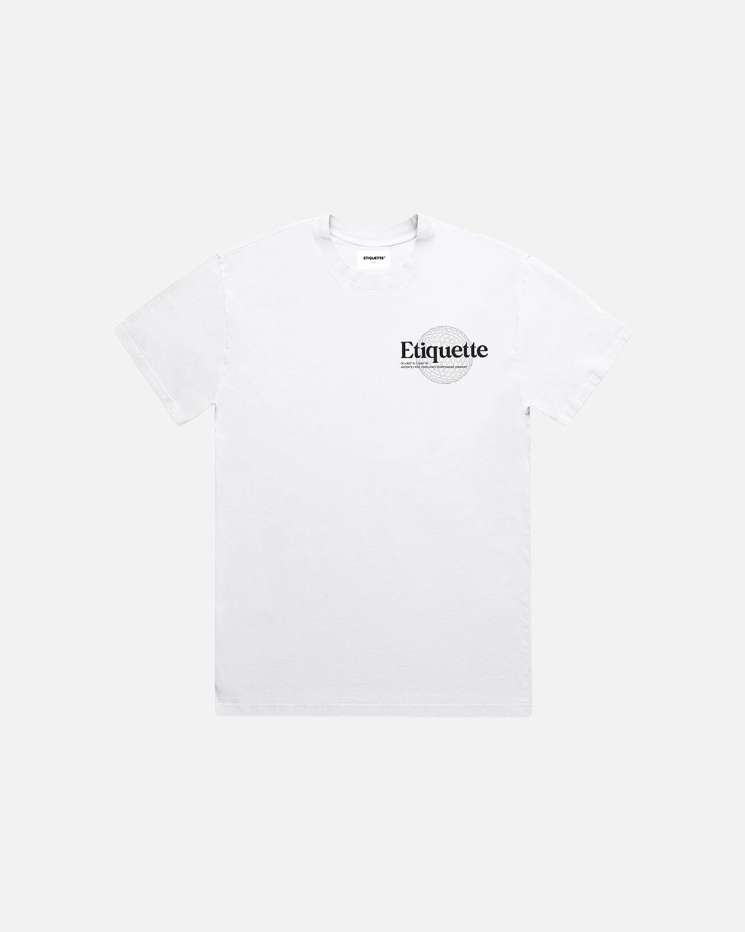 Etiquette Sphere Tee 'White' — White — Size S — Side View
