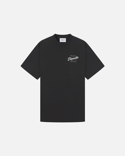 Etiquette The Rose Tee 'Black' — Faded Black — Size S — Front View