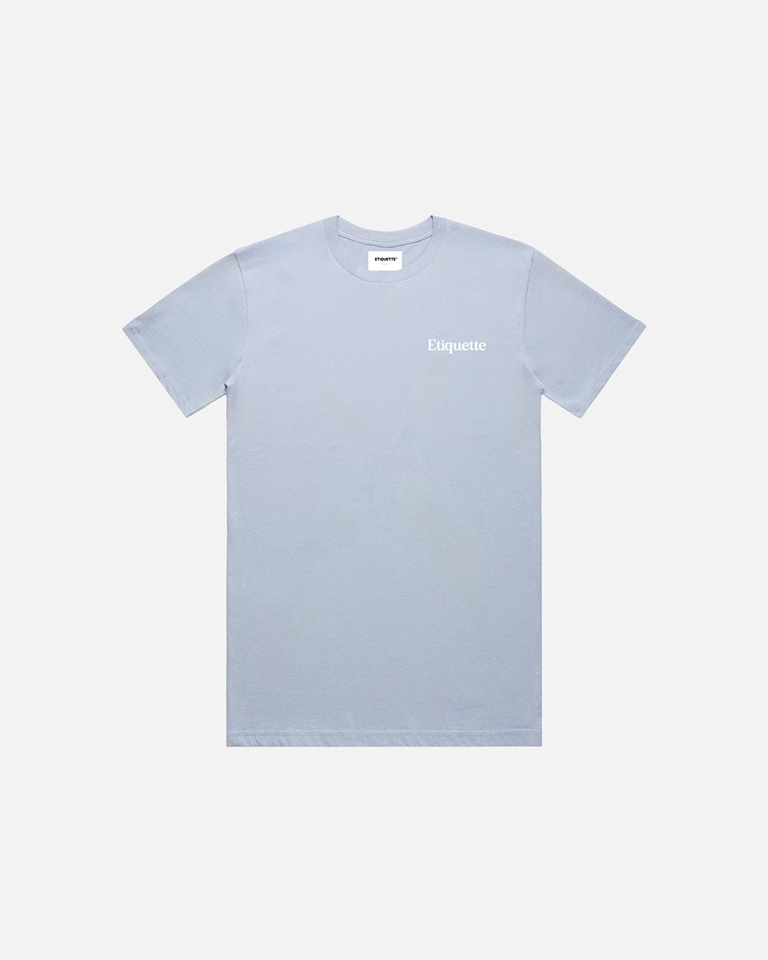 Etiquette Pure Organic Cotton Classic Tee 'Powder' — Powder — Size S — Front View