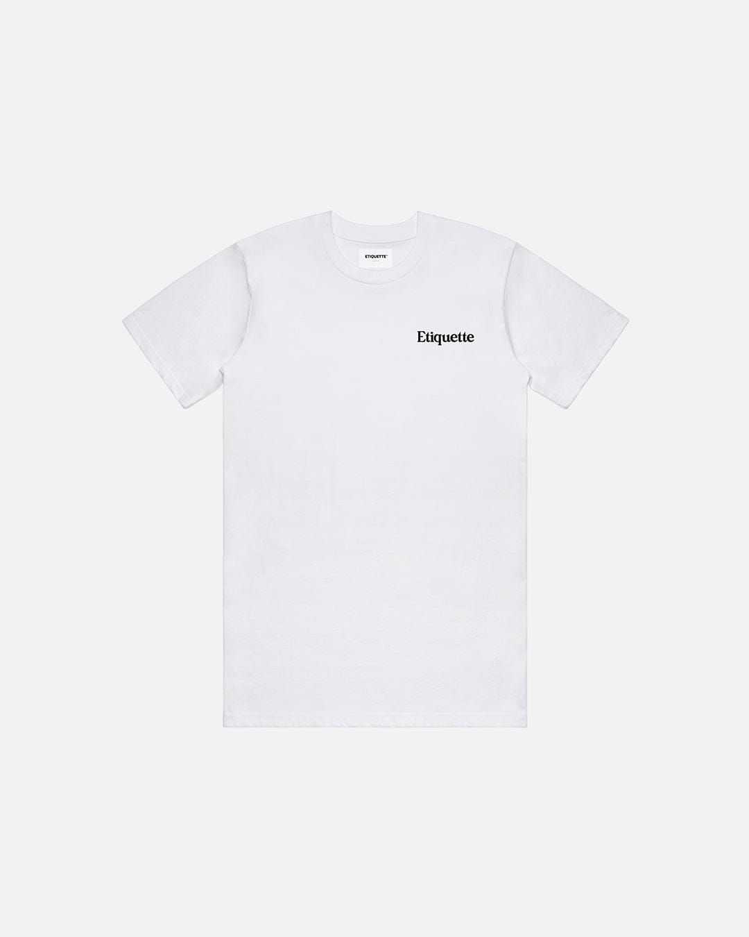 Etiquette Pure Organic Cotton Classic Tee 'White' — White — Size S — Front View