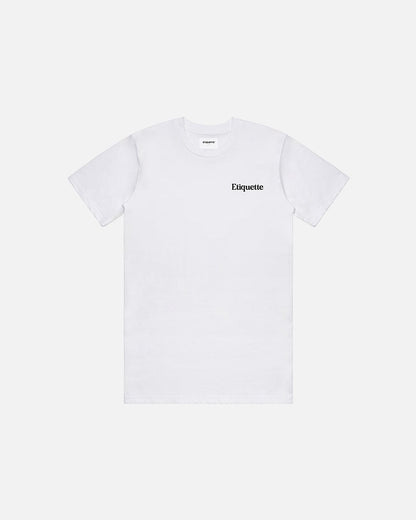 Etiquette Pure Organic Cotton Classic Tee 'White' — White — Size S — Front View