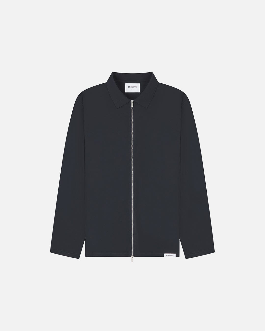 Etiquette Double Zip Overshirt 'Navy' — Dark Navy — Size S — Front View