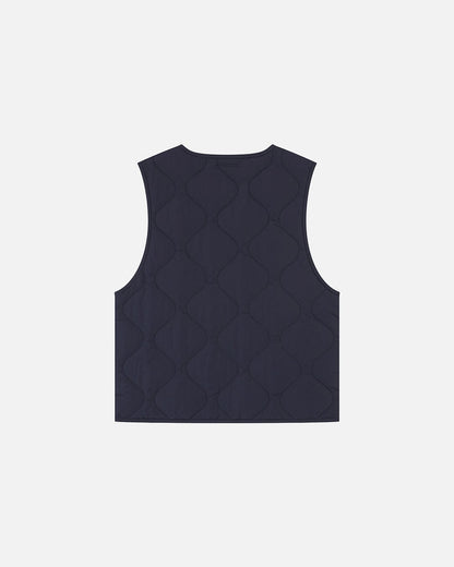 Etiquette Liner Vest 'Navy' — Navy — Size S — Side View