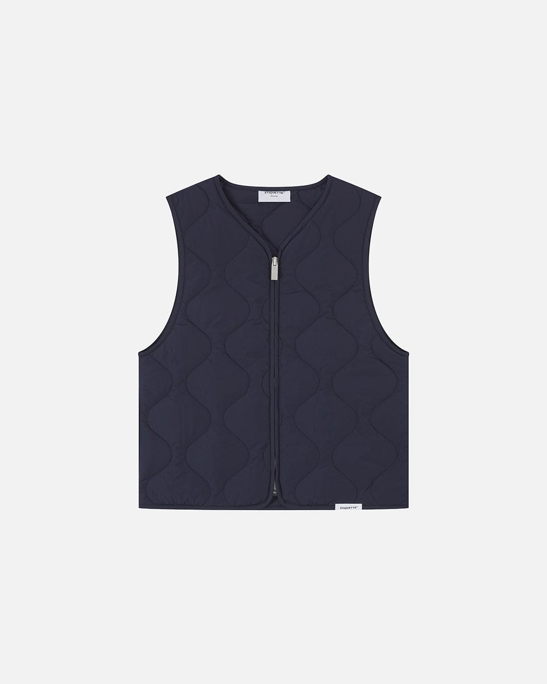Etiquette Liner Vest 'Navy' — Navy — Size S — Front View