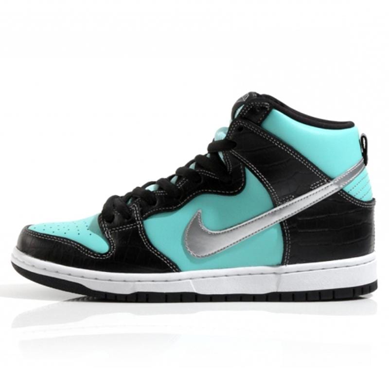 Diamond x Nike SB Tiffany Dunk High — UK 3 | EU 35.5 | US 3.5 — Front View