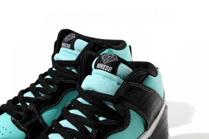 Diamond x Nike SB Tiffany Dunk High — UK 3 | EU 35.5 | US 3.5 — Side View