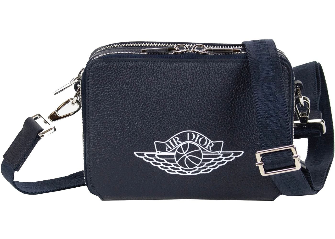 Dior x Jordan Wings Messenger Bag Navy — Front View
