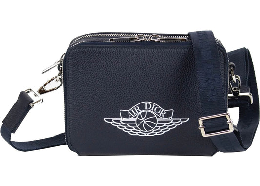 Dior x Jordan Wings Messenger Bag Navy — Front View