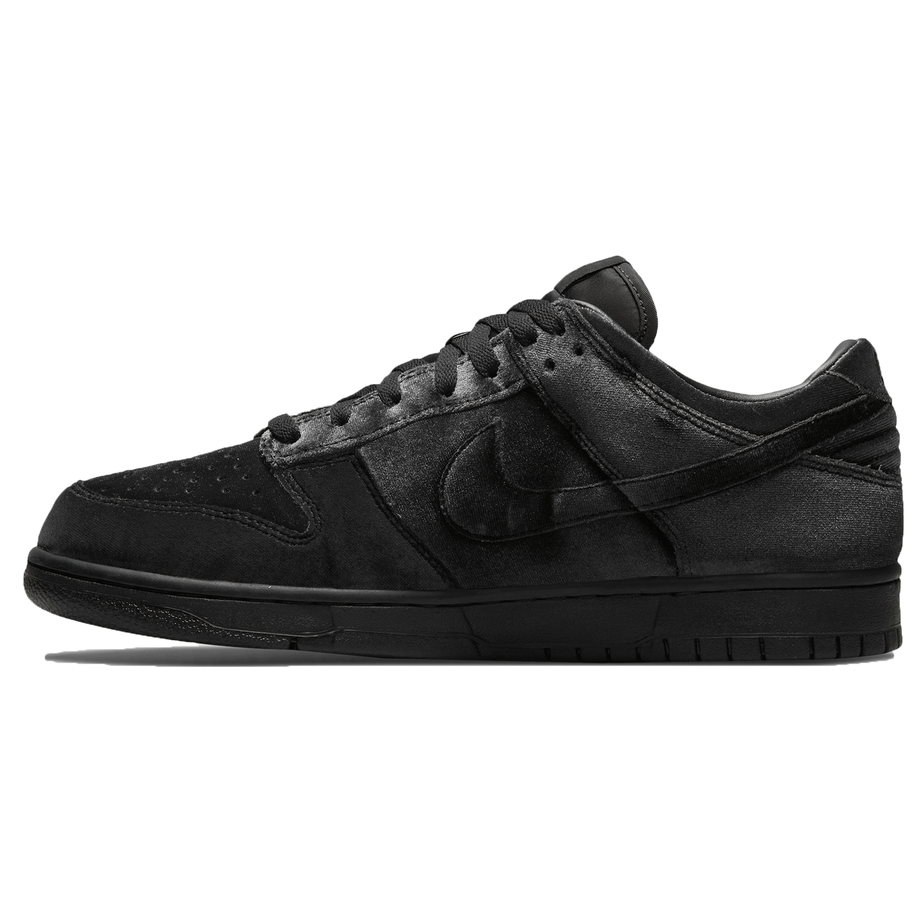 Dover Street Market x Nike Dunk Low 'Black Velvet' — UK 3 | EU 35.5 | US 3.5 — Front View