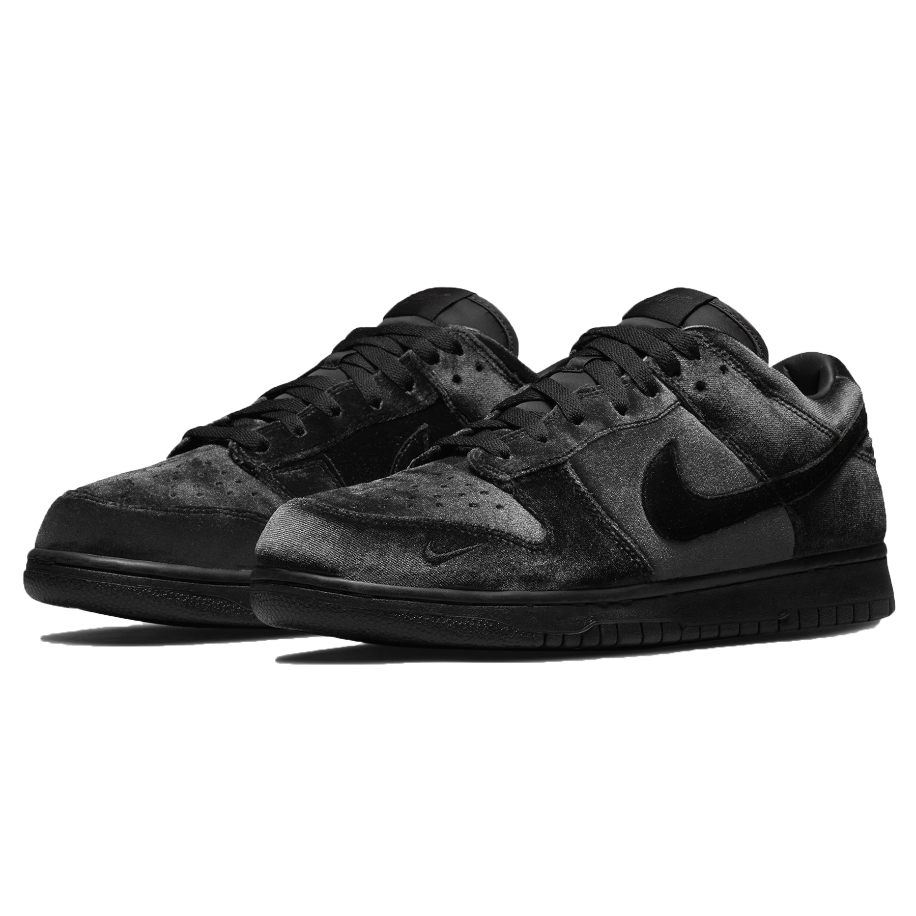 Dover Street Market x Nike Dunk Low 'Black Velvet' — UK 3 | EU 35.5 | US 3.5 — Side View