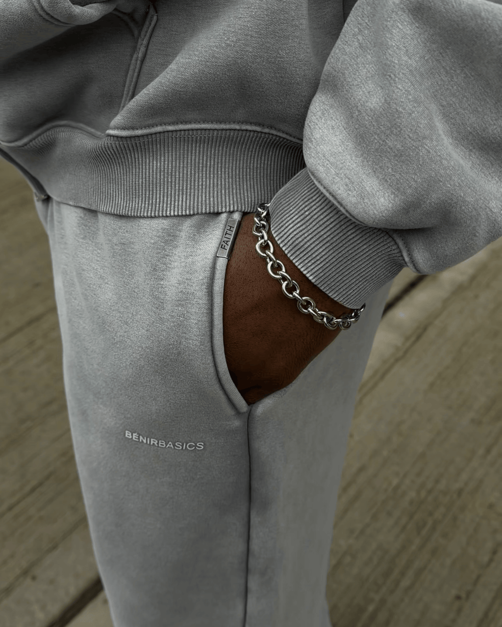 Bénir Club Basics Jogger - Charcoal — XS — Back View
